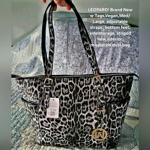 Leopard Shoulder Bag /Tote New w Tags